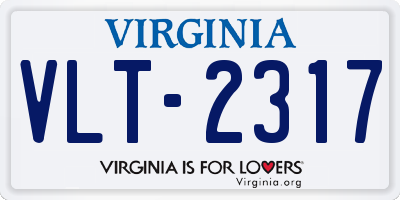VA license plate VLT2317