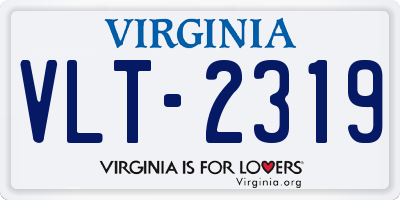 VA license plate VLT2319