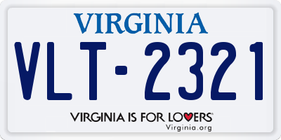 VA license plate VLT2321