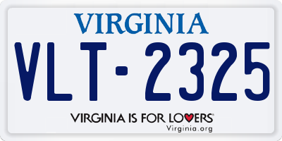 VA license plate VLT2325