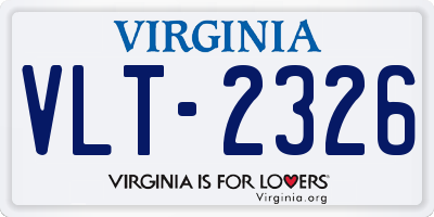 VA license plate VLT2326