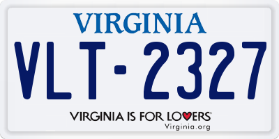 VA license plate VLT2327