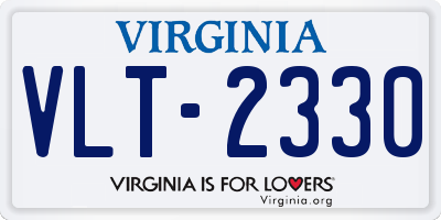 VA license plate VLT2330