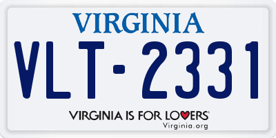 VA license plate VLT2331