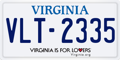 VA license plate VLT2335