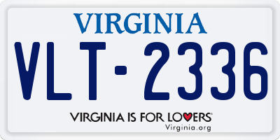 VA license plate VLT2336