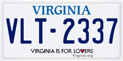 VA license plate VLT2337