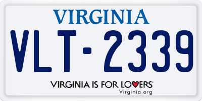 VA license plate VLT2339