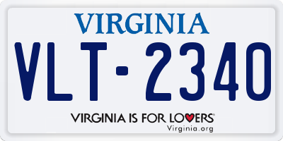 VA license plate VLT2340