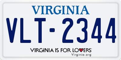VA license plate VLT2344