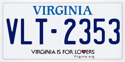 VA license plate VLT2353