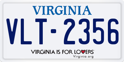 VA license plate VLT2356