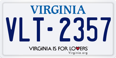 VA license plate VLT2357
