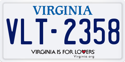 VA license plate VLT2358