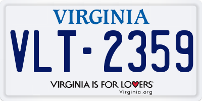 VA license plate VLT2359