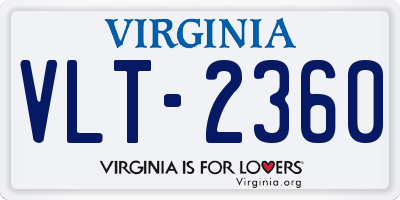 VA license plate VLT2360