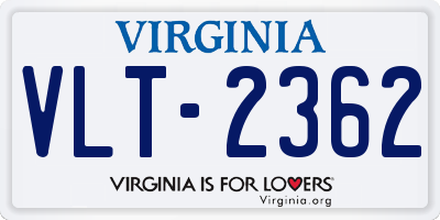 VA license plate VLT2362