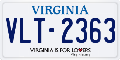 VA license plate VLT2363