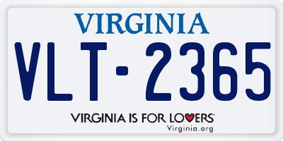 VA license plate VLT2365