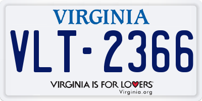 VA license plate VLT2366