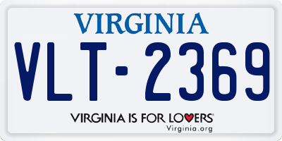 VA license plate VLT2369