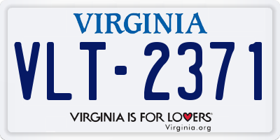 VA license plate VLT2371