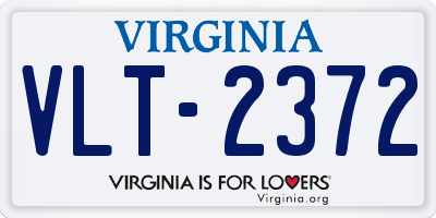 VA license plate VLT2372