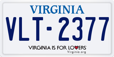 VA license plate VLT2377