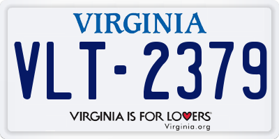 VA license plate VLT2379