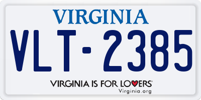 VA license plate VLT2385