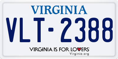 VA license plate VLT2388