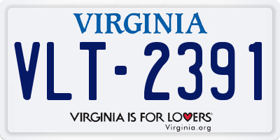 VA license plate VLT2391