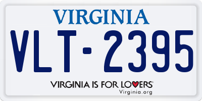 VA license plate VLT2395