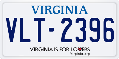 VA license plate VLT2396