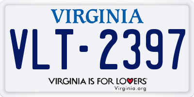 VA license plate VLT2397