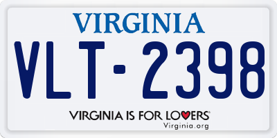VA license plate VLT2398