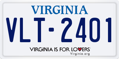 VA license plate VLT2401