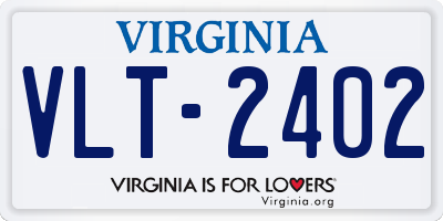 VA license plate VLT2402