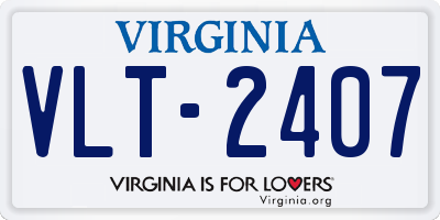 VA license plate VLT2407
