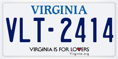VA license plate VLT2414