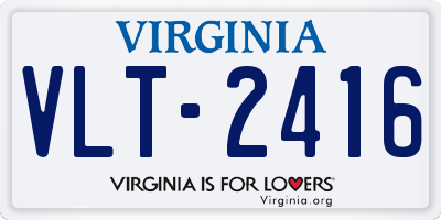 VA license plate VLT2416