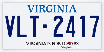 VA license plate VLT2417