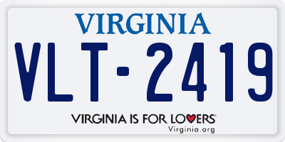 VA license plate VLT2419