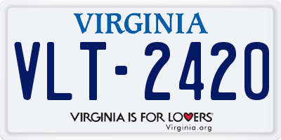 VA license plate VLT2420