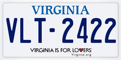 VA license plate VLT2422