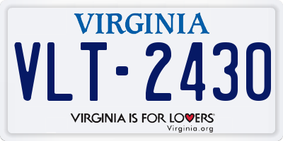 VA license plate VLT2430