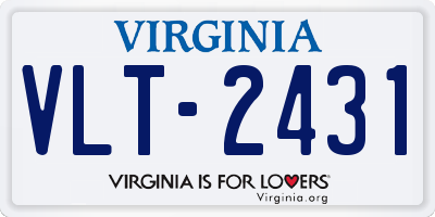 VA license plate VLT2431