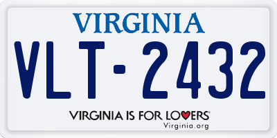 VA license plate VLT2432