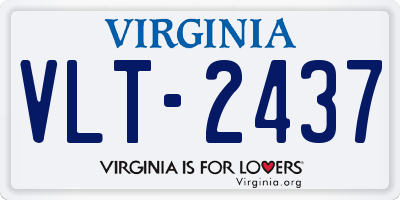 VA license plate VLT2437