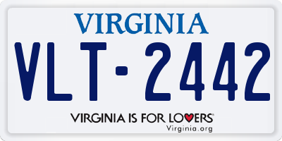 VA license plate VLT2442